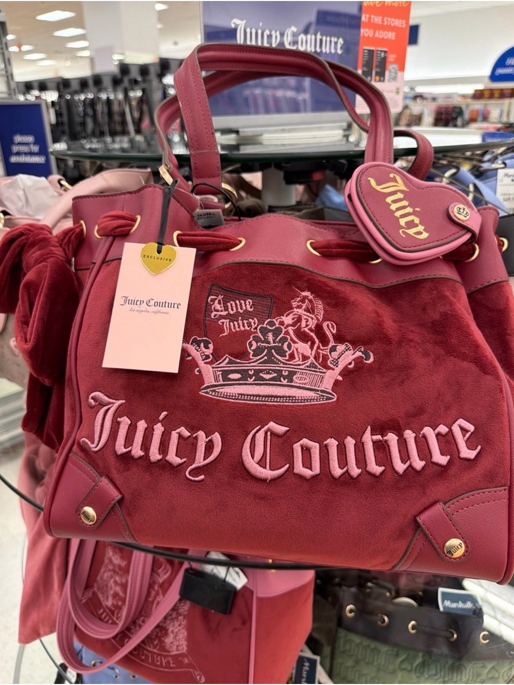 JUICY CROWN TOTE DAYDREAMER CRANBERRY JUICE
